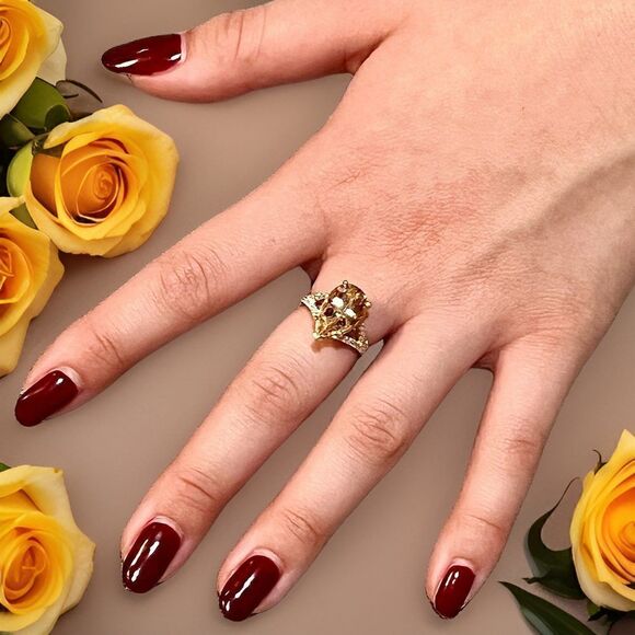 Natural Citrine Diamond Ring 6.5 14k Y Gold 4.79 TCW Certified $3,950 310632 - Picture 4 of 16